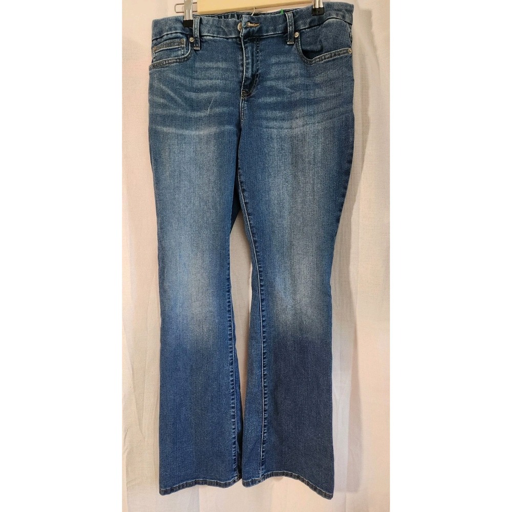 Banana Republic Jeans Womens Size‎ 10 Boot Cut Low Rise Blue Heavyweight Denim